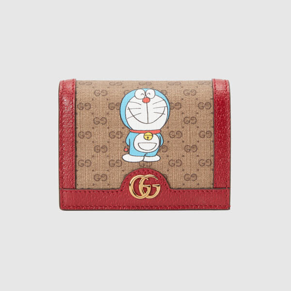 ドラえもん グッチ 財布 コピー【注目コラボ】カードケースウォレット【DORAEMON x グッチ】