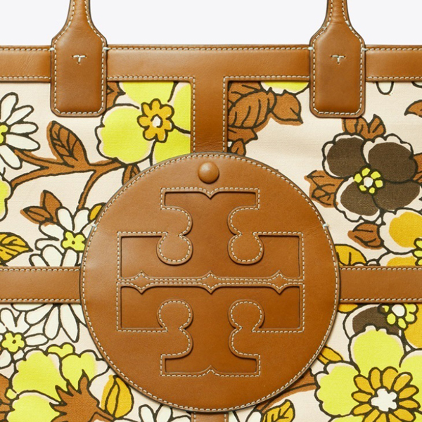 新作 トリーバーチ バッグ 偽物 Tory Burch エラ プリンテッド クワドラント トート バッグ