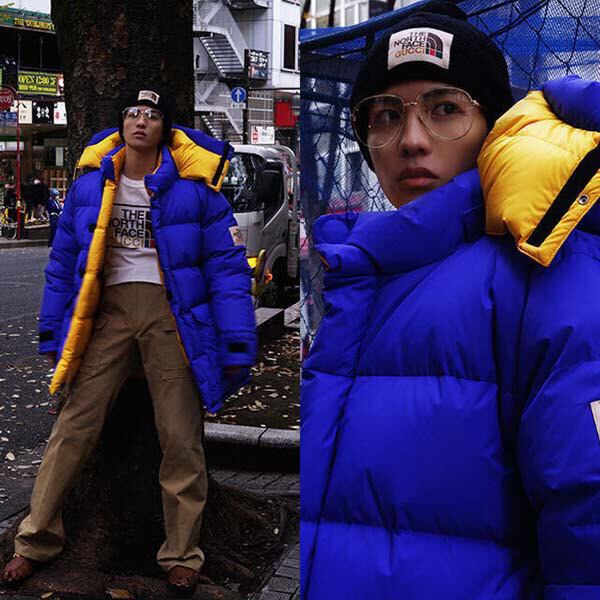 グッチ ノースフェイス コピー 歴史的コラボ入手困難!グッチ×THE NORTH FACE BLUE DOWN JACKET