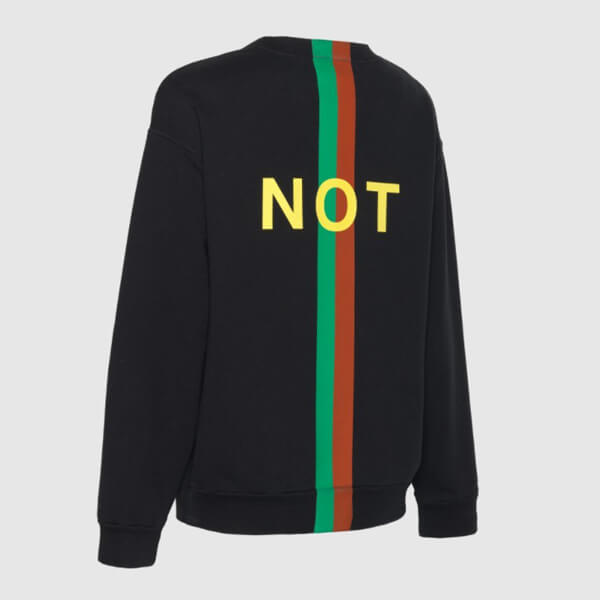 グッチ スウェットシャツ コピー 21AW◇グッチ "FAKE/NOT" プリント