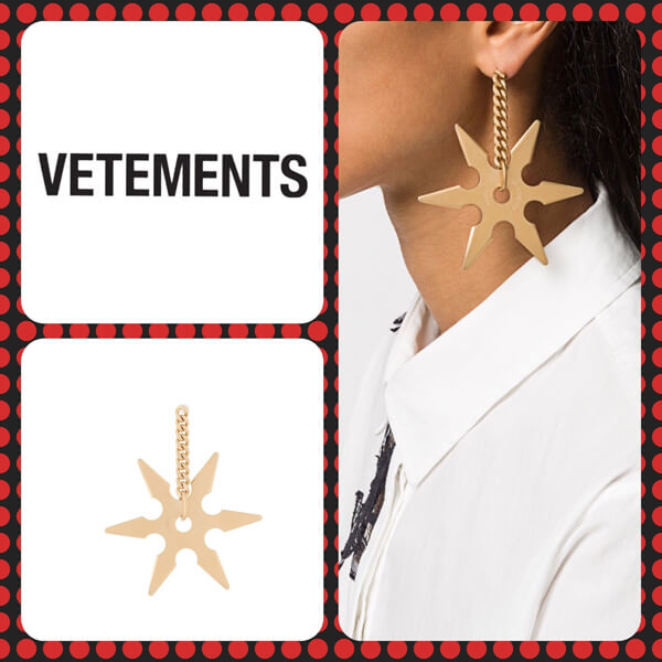 ★VETEMENTS ヴェトモン コピー ピアス《 スターチェーン リンクピアス 》 送料込み★