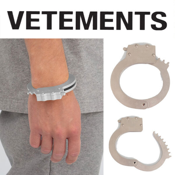 ヴェトモン コピー ブレスレット 関税・送料込 VETEMENTS Sliver-tone handcuff ブレスレット