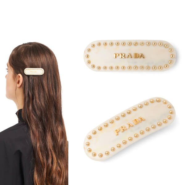 ★PRADA★プラダ 偽物 ヘア アクセサリー★プレックス ヘアクリップ★限定