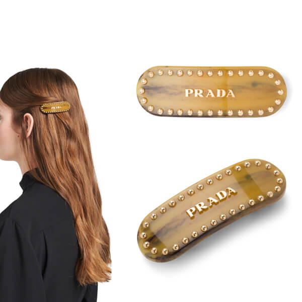 ★PRADA★プラダ 偽物 ヘア アクセサリー★プレックス ヘアクリップ★限定