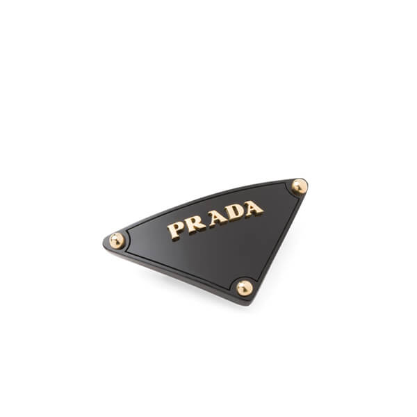 【PRADA】プラダ ヘア アクセサリー コピー 21SS トライアングルメタルロゴヘアクリップ 5色