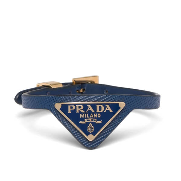 【PRADA】プラダ ブレスレット コピー メタル三角ロゴ☆サフィアーノブレスレット*1IB309_053