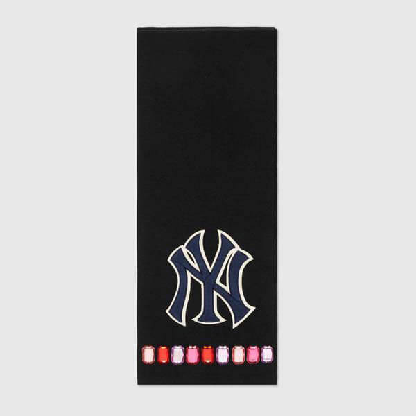 グッチ ヤンキース コピー グッチ NY Yankees 新作☆Wool scarf with NY Yankees patch マフラー 543715 3G206 1000