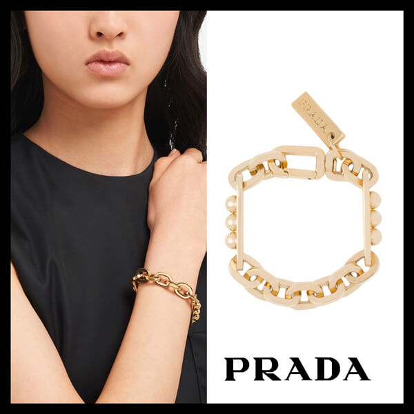 【prada】プラダ ブレスレット コピー チャンキーチェーン ブレスレット