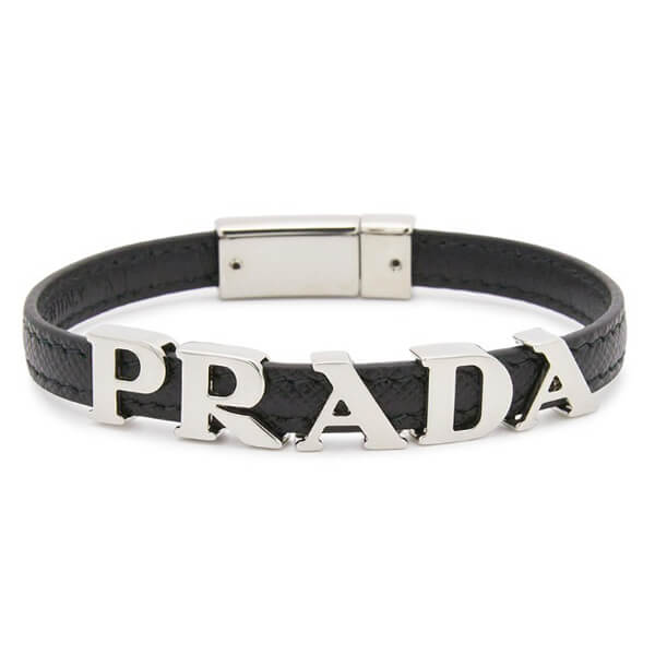 プラダ ブレスレット コピー ◆PRADA◆UNISEX ロゴ サフィアーノ ブレスレット