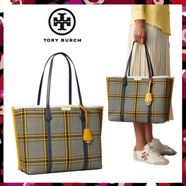 トリーバーチ バッグ コピー 新作 Tory Burch ペリー プラッド トート A4サイズ収納OK