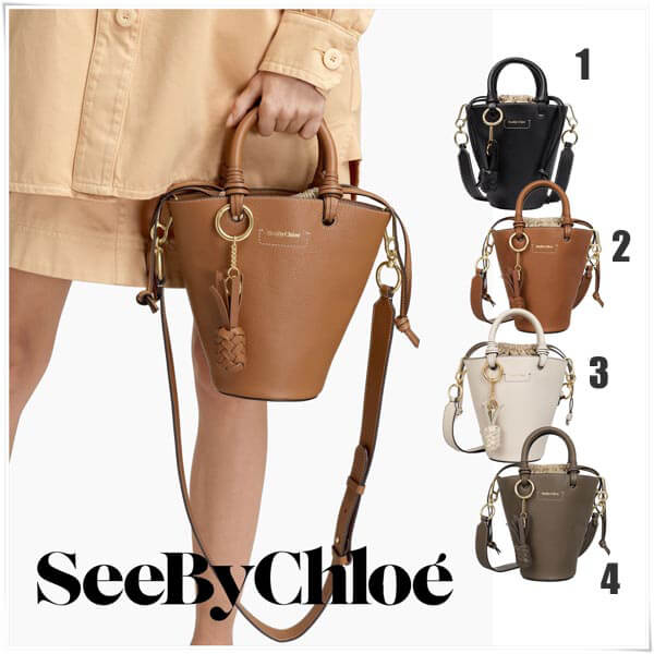 即発★シーバイクロエ バッグ コピー SEE BY CHLOE★SMALL CECILYA 2way 巾着 トートバッグ スタイルナンバー：CHS21SSB05912