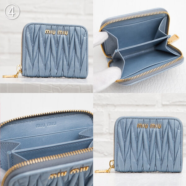 2017新作入荷 MIU MIU MATELASSE ミュウミュウスーパーコピー 財布 マトラッセ コインケース 5MM268