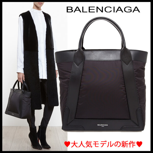 15AW■バレンシアガスーパーコピー■セレブ愛用!!Nylon and Leather Cabas 1点☆